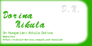 dorina nikula business card